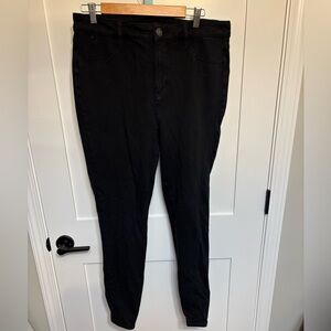 American Eagle Women’s Super Stretch Black Hi Rise Jeggings 16L